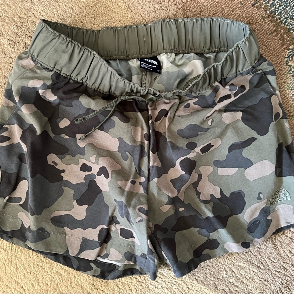 The North Face Green Camo Women's Shorts